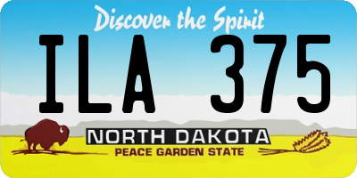 ND license plate ILA375