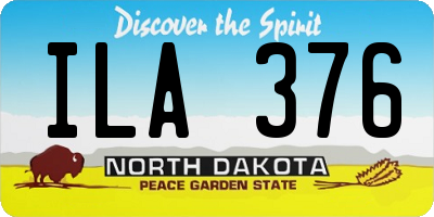 ND license plate ILA376