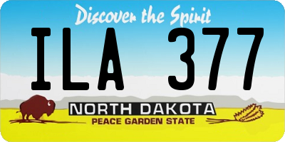 ND license plate ILA377