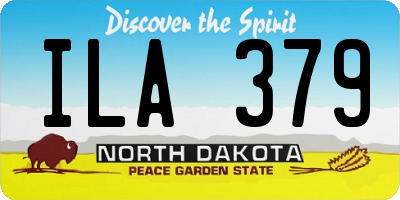 ND license plate ILA379