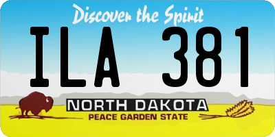 ND license plate ILA381