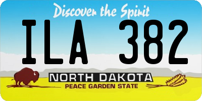 ND license plate ILA382