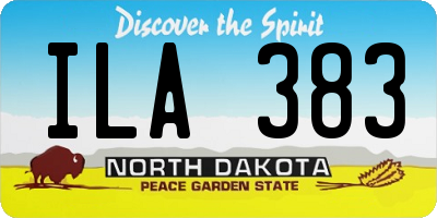 ND license plate ILA383
