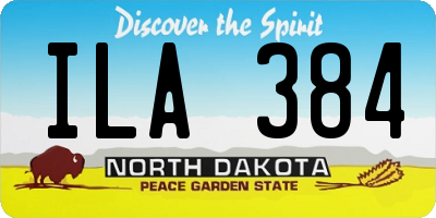 ND license plate ILA384