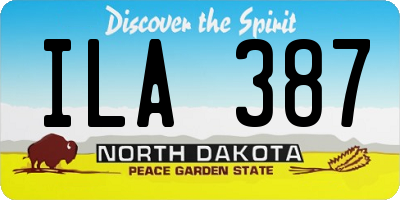 ND license plate ILA387