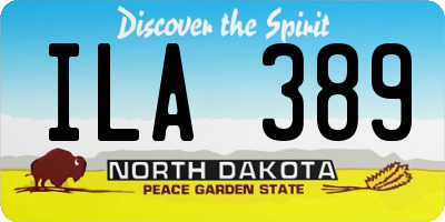 ND license plate ILA389
