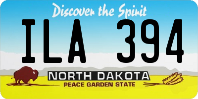 ND license plate ILA394