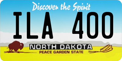 ND license plate ILA400