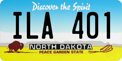 ND license plate ILA401