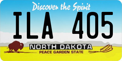 ND license plate ILA405