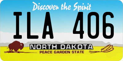 ND license plate ILA406