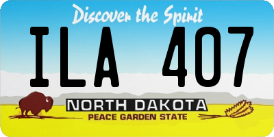 ND license plate ILA407