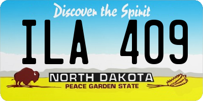 ND license plate ILA409