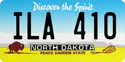 ND license plate ILA410