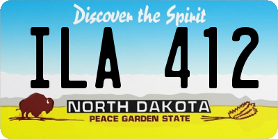 ND license plate ILA412