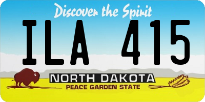 ND license plate ILA415