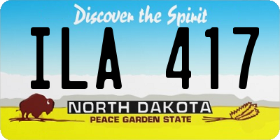 ND license plate ILA417