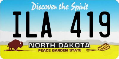 ND license plate ILA419