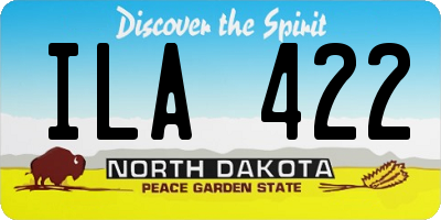 ND license plate ILA422