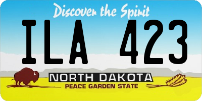 ND license plate ILA423