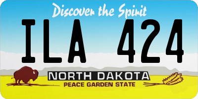 ND license plate ILA424