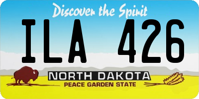 ND license plate ILA426