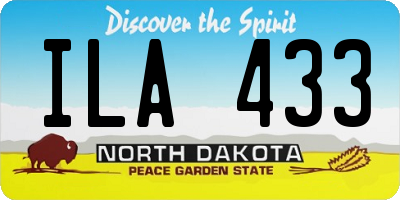 ND license plate ILA433