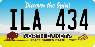 ND license plate ILA434