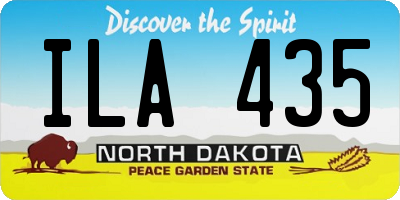 ND license plate ILA435