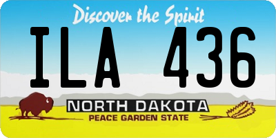 ND license plate ILA436