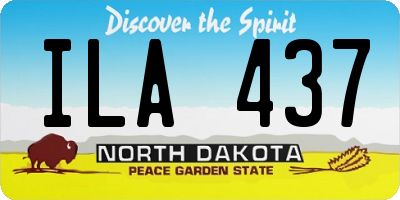 ND license plate ILA437