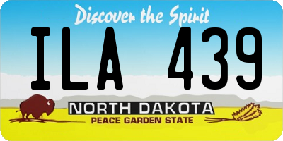 ND license plate ILA439