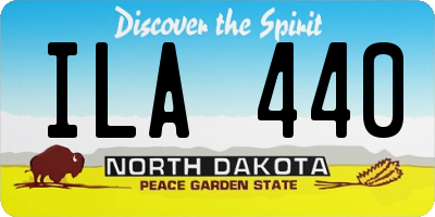 ND license plate ILA440