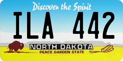 ND license plate ILA442