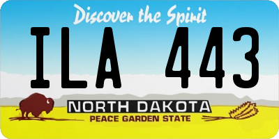 ND license plate ILA443