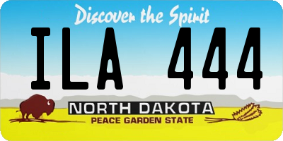 ND license plate ILA444