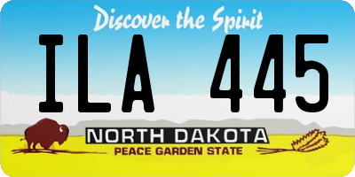 ND license plate ILA445