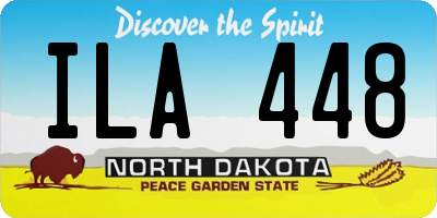 ND license plate ILA448