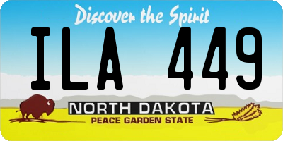 ND license plate ILA449