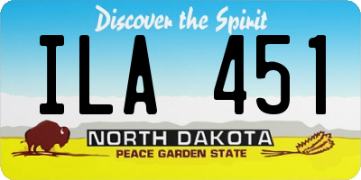 ND license plate ILA451