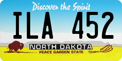 ND license plate ILA452
