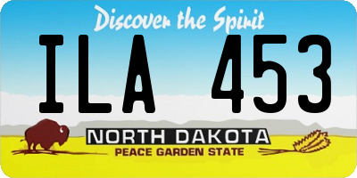 ND license plate ILA453