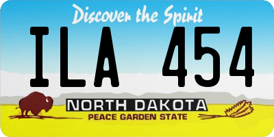 ND license plate ILA454