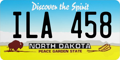 ND license plate ILA458