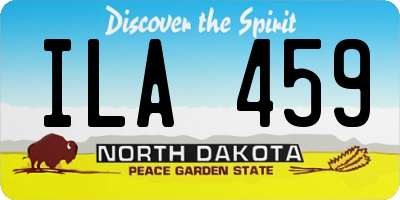 ND license plate ILA459