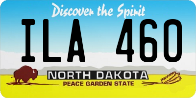 ND license plate ILA460