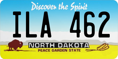 ND license plate ILA462