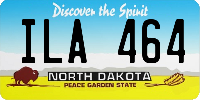 ND license plate ILA464