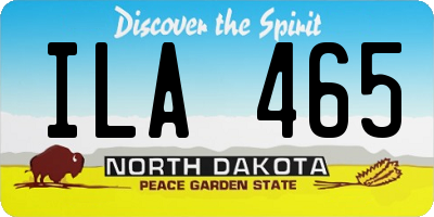 ND license plate ILA465