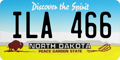 ND license plate ILA466